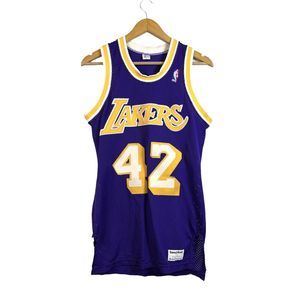 Vintage Sand Knit NBA Los Angeles Lakers James Worthy Basketball Jersey Size M